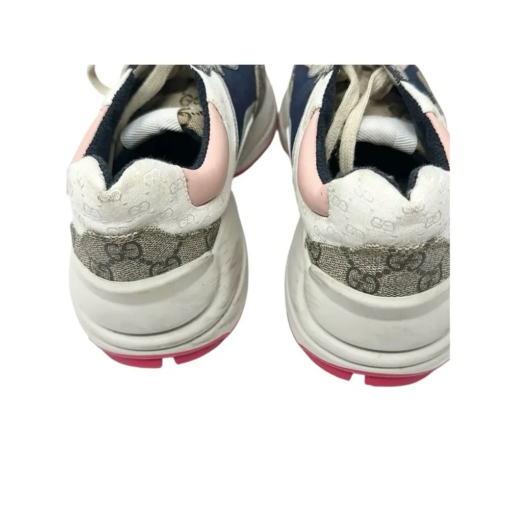 Gucci Rhyton GG Canvas Multi Monogram Low Top Sneakers Runners Size 38.5
